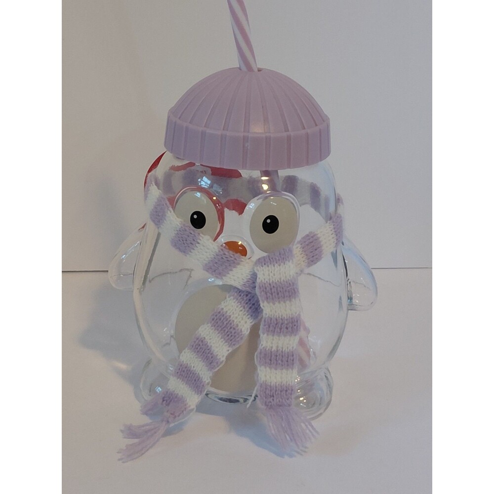 Aldi Merry Moments Glass Sipper PURPLE PENGUIN, BLUE BEAR AND GREEN PENGUIN 2026